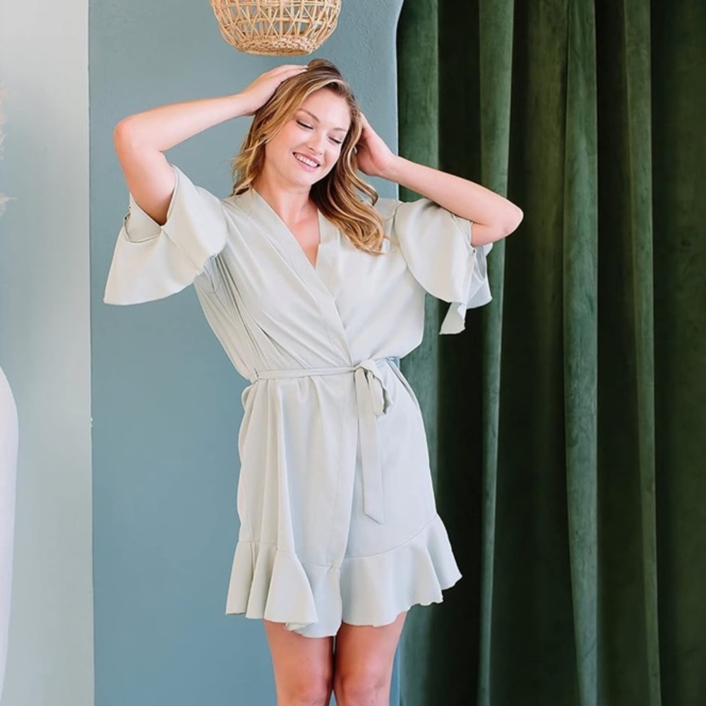 Sage Green Bridal Robe